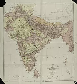 Collected Gallery: Map of India Shewing the Lines of Railways, Telegraphs?