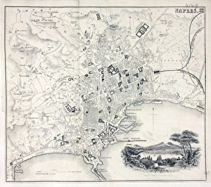 <b class=qtipBold><figcaption>Map of Naples</figcaption></b><br>Map of the city of Naples, Italy Date:<br><em>© Mary Evans / National Archives</em> Map of Naples