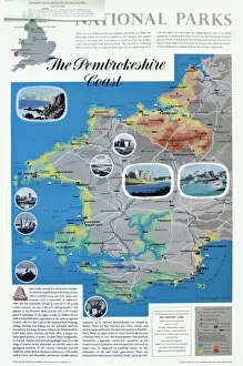 Images Dated 21st May 2012: Map of the Pembrokeshire Coast