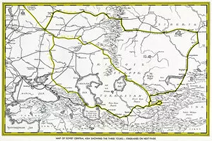 Siberia Gallery: Map of Soviet Central Asia