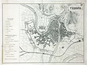 <b class=qtipBold><figcaption>Map of Verona</figcaption></b><br>Map of the city of Verona, Italy Date: 19th century<br><em>© Mary Evans / National Archives</em> Map of Verona