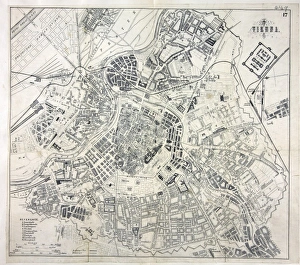 <b class=qtipBold><figcaption>Map of Vienna</figcaption></b><br>Map of Vienna, Austria Date: 19th century<br><em>© Mary Evans / National Archives</em> Map of Vienna