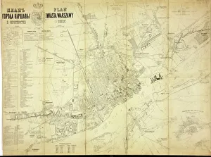 <b class=qtipBold><figcaption>Map of Warsaw</figcaption></b><br>Map of the city of Warsaw, Poland from 1862 Date: 1862<br><em>© Mary Evans / National Archives</em> Map of Warsaw