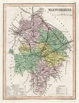 Warwickshire Collection: Map / Warwickshire C1857