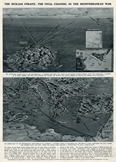 Maps of Sicilian Straits and Mediterranean by G. H. Davis Maps of Sicilian Straits and Mediterranean by G. H. Davis