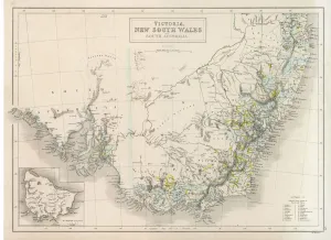 Map Prints: Australia 1854 Map Print