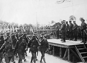 March past of soldiers on the Western Front, WW1 March past of soldiers on the Western Front, WW1