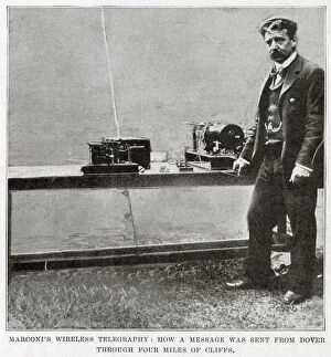 Transmitting Gallery: Marconis wireless telegraph message, Dover 1899
