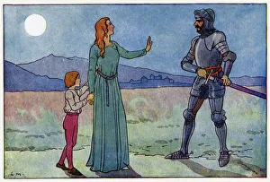 Margaret of Anjou asks a robber for mercy Margaret of Anjou asks a robber for mercy