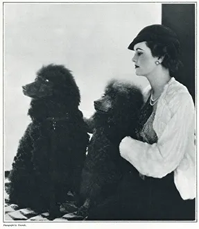 Margaret Whigham with poodles Gabi & Suki by Madame Yevonde Margaret Whigham with poodles Gabi & Suki by Madame Yevonde