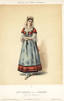 Images Dated 23rd January 2019: Marguerite Chapuy, French soprano, in the opera Carmen