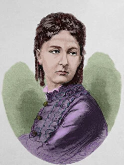 Ringlet Gallery: Maria Vittoria dal Pozzo (1867-1876). Colored engraving