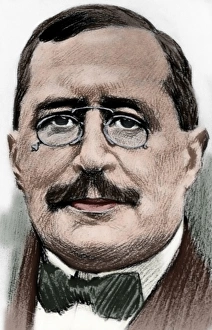 Mariano de Cavia (1855-1920). Engraving. Colored Mariano de Cavia (1855-1920). Engraving. Colored
