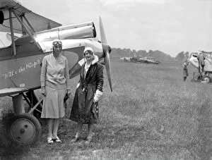 Marjorie Collection: Marjorie Vereker and Adelaide Cleaver - Heston Aerodrome