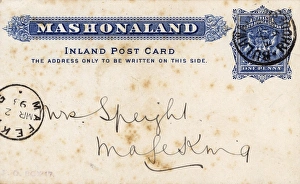 Bulawayo Gallery: Mashonaland postcard to Mafeking, South Africa