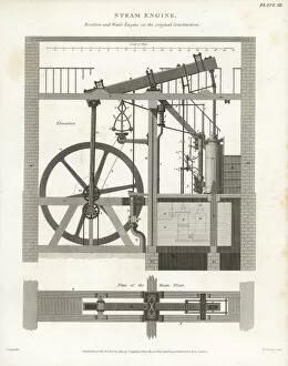 Elevation Gallery: Matthew Boulton and James Watts steam engine, 1776