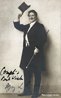 May Lilian Levey music hall male impersonator May Lilian Levey music hall male impersonator