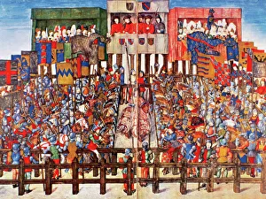 Tournament Gallery: Medieval tournament. The two sides of the contest with the K