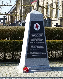 Memorial to 1st Bn Royal Welsh Fusiliers, Zandvoorde Memorial to 1st Bn Royal Welsh Fusiliers, Zandvoorde