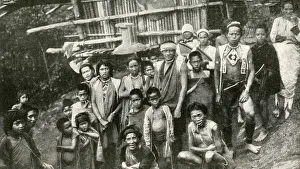 Men, women and children of the Atayal tribe, Formosa Men, women and children of the Atayal tribe, Formosa