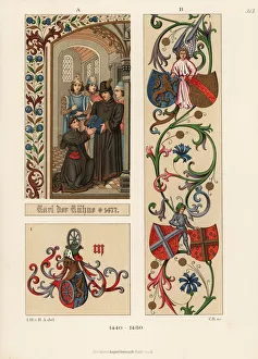 Men's costumes of the mid 15th century Men's costumes of the mid 15th century