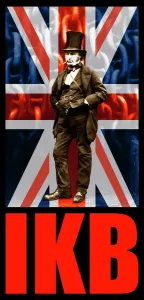 Isambard Kingdom Brunel Prints: Isambard Kingdom Brunel Print with Union Jack Flag Design
