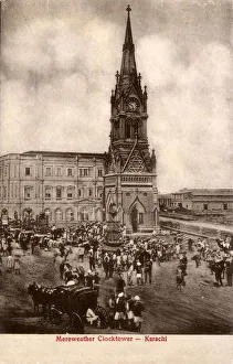 Mereweather Clocktower, Karachi, British India Mereweather Clocktower, Karachi, British India