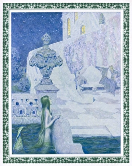 <b class=qtipBold><figcaption>Mermaid Gazes at Prince</figcaption></b><br>The little mermaid watches the prince.<br><em>© Mary Evans Picture Library</em> Mermaid Gazes at Prince