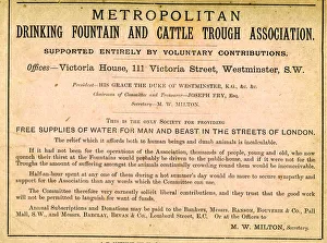 Metropolitan Drinking Fountain and Cattle Trough Association Metropolitan Drinking Fountain and Cattle Trough Association