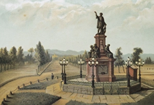 Mexico City. Monument to Columbus in Paso de Mexico City. Monument to Columbus in Paso de
