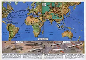 Mileage and flight times across the world, 1961 by GH Davis Mileage and flight times across the world, 1961 by GH Davis