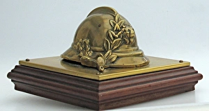 A miniature Belgian army Adrian helmet A miniature Belgian army Adrian helmet