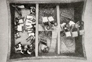 Miniature granary found during excavation, Egypt Miniature granary found during excavation, Egypt