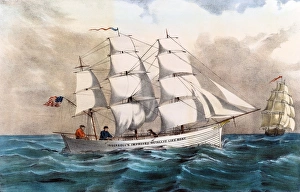 Sailing Ships Gallery: The Miniature Ship Red, White, and Blue