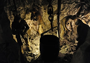 Mining. Drilling with a jackhammer. Diorama. Deutsches Muse Mining. Drilling with a jackhammer. Diorama. Deutsches Muse