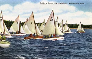Minneapolis, Minnesota, USA - Sailboat Regatta, Lake Calhoun Minneapolis, Minnesota, USA - Sailboat Regatta, Lake Calhoun