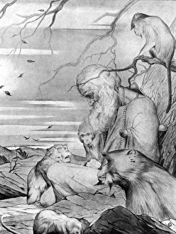 The Miracle of Purun Bhagat; Dewan Sir Purun Dass at a shrin The Miracle of Purun Bhagat; Dewan Sir Purun Dass at a shrin