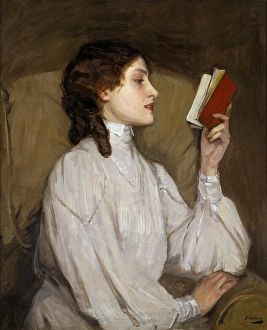 Miss Auras: The Red Book, by Sir John Lavery Miss Auras: The Red Book, by Sir John Lavery