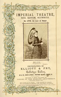 Miss Litton, Imperial Theatre, Royal Aquarium, London Miss Litton, Imperial Theatre, Royal Aquarium, London
