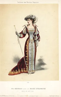 Images Dated 23rd January 2019: Mlle. Julia Bennati as Batilde in Les Noces d Olivette, 1879