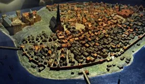 Nordic Gallery: Model of the city of Stockholm in the late Middle Ages