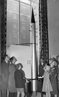 A model of the Skylark sounding rocket at the Science Museum
