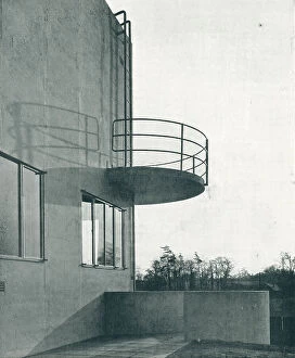 Serge Collection: Modernist House, Rugby, Warwickshire, Balcony