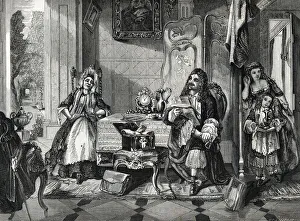 Moliere reading his comedies to his housekeeper Moliere reading his comedies to his housekeeper