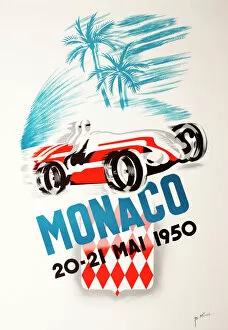 Images Dated 15th November 2011: Monaco Grand Prix Poster - 1950