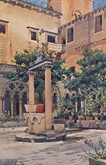 Dalmatia Gallery: Monastery cloister, Dubrovnik, Croatia