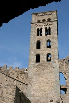 Monastery of Sant Pere de Rodes. Lombard bell tower. Catalon Monastery of Sant Pere de Rodes. Lombard bell tower. Catalon
