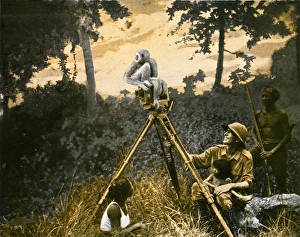 A monkey perches on a film-makers camera A monkey perches on a film-makers camera