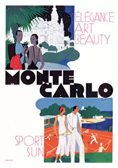 Tennis Gallery: Monte Carlo advertisement 1931