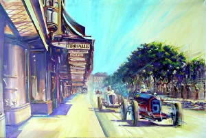 Montreux Grand Prix 1934 - Painting by Andrew McGeachy Montreux Grand Prix 1934 - Painting by Andrew McGeachy